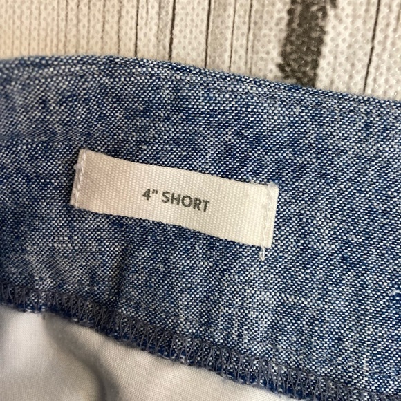LOFT Blue‎ Chambray Scallop Linen Blend Shorts - Picture 7 of 8